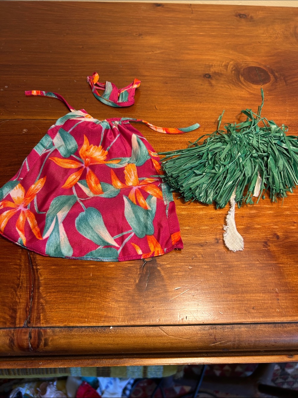 Vintage 80s Mattel Hawaiian Barbie Tropical Floral Hula 3 Piece Outfit